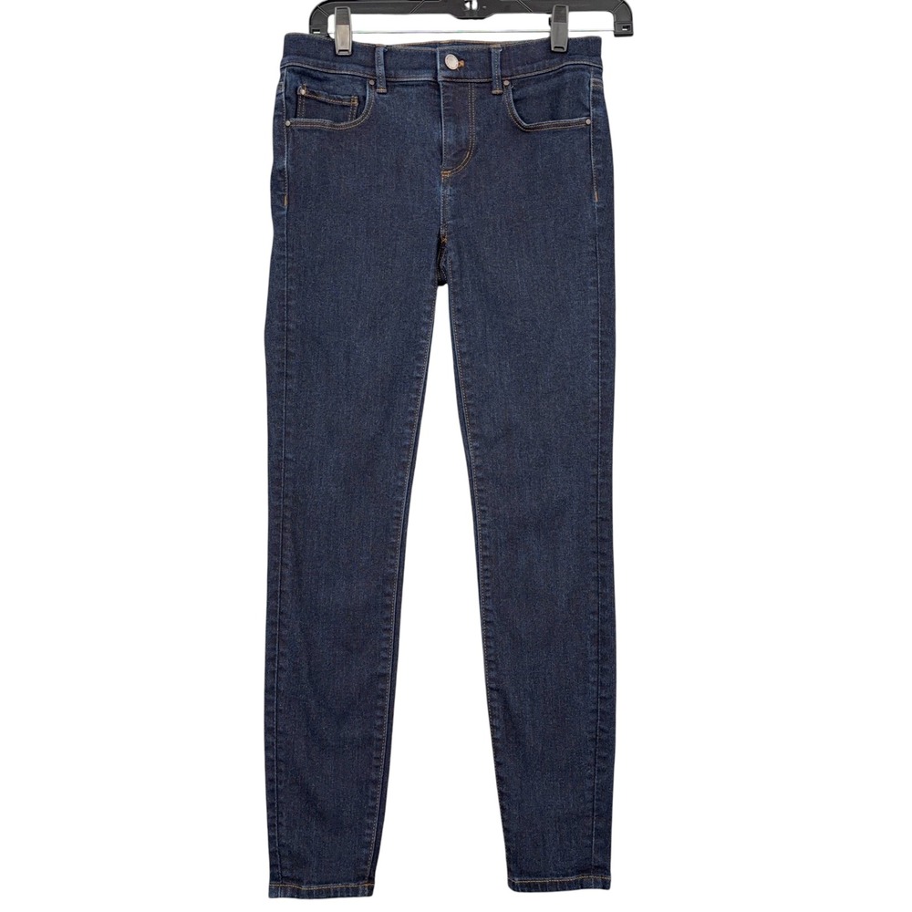 Ann Taylor The Skinny Modern Fit Women 0 Cotton Blend Dark Wash Blue Jeans